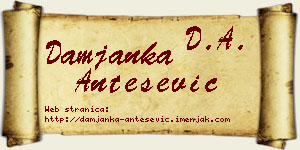 Damjanka Antešević vizit kartica